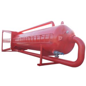 Red Color 5 Inch Inlet Well Drilling Mud Gas Separator