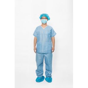 Cheap Unisex Disposable Scrub Suits Customized Logo Alcohol - Repellency Flexible for sale