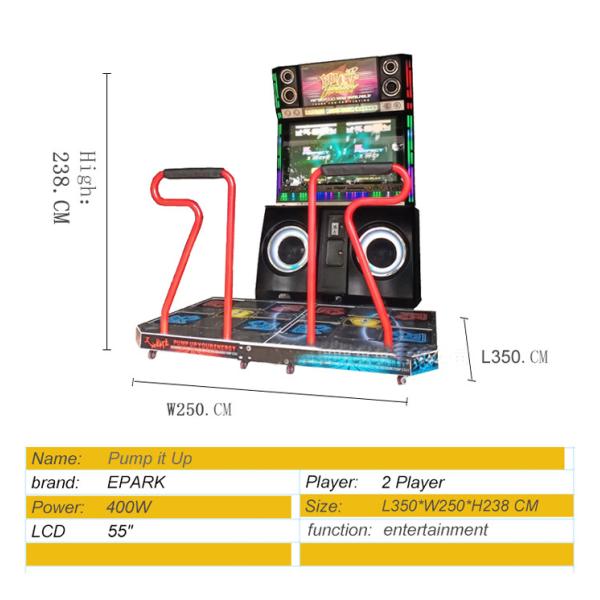 Shopping Mall Retro Video Dancing Arcade Game Machine For Kids / Adult