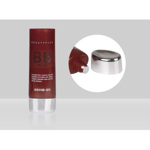 Liquid Foundation Custom Cosmetic Tubes Plastic D35mm 35-100ml With metallized screw on cap