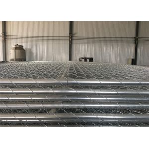 China tubing 1¼(32mm) x 1.4mm thick temporary chain wire fence mesh spacing 2½x2½(63mmx63mm) 8ft x 12ft construction fence on sale