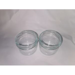 China High Transparent food grade Caviar glass Jar standard 8OZ 240ml With Metal Lid on sale