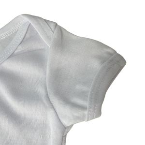 Custom Blank White Short Sleeve Sublimation Baby Romper For Sublimation Photos
