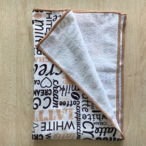 coffee colored single side printed high quality kitchen towels clean wipes