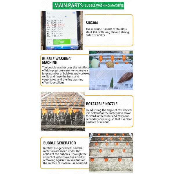 Vegetable Washing and Drying Machine Fresh Fruit Vegetable Processing Units Low Consumption High Efficiency Dried Products 5.1KW