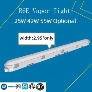 Surface Mount Tri-proof Light 5FT 24W Industrial LED Vapor Tight Fixture with