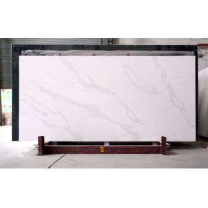 White Calacatta Indoor 30mm Quartz Kitchen Countertops
