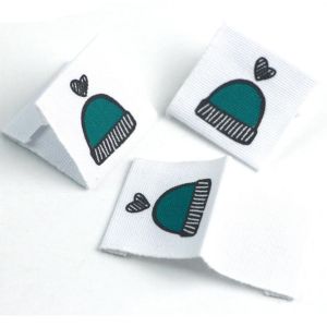 Plain Dyed Custom Printed Clothing Labels Ｗhite Soft Cotton Label for Baby