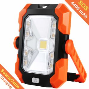 Monocrystalline Silicon Solar Mobile Work Light With 4400mAh Lithium Battery
