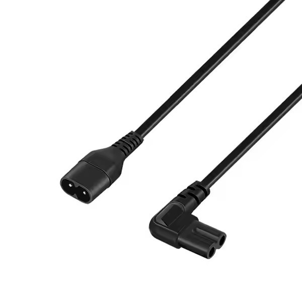 2.5A 250V CCC VDE ETL Approved IEC Extension Power Cord C7 Right Angle Connector
