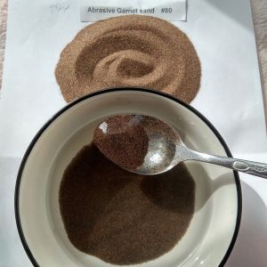 Cheap CNC waterjet cutting Abrasive medium Almandine rock washed Garnet sand mesh 80 HS code 25132000 for sale