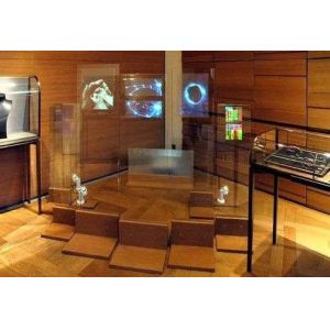 Clear Transparent Front Projection Film , Sticky 3D Holographic Projection Film