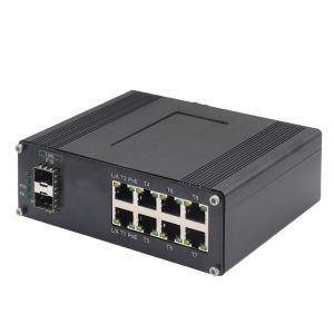 Managed Ethernet Switch with 8-Port 10/100/1000Base-T PoE+ and 2-Port 1000Base-X