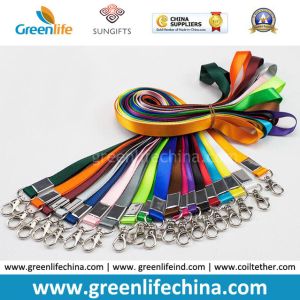 Hot selling China factory supply multi-colours smooth polyester plain lanyard w
