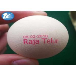 Expiry Date Egg Printing Machine With Pink / Blue / Green Color Ink