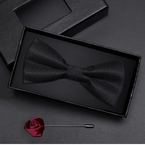 Wholesale Red Polyester Solid Color Bowtie Wedding Bow Ties for Men Custom