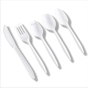 Eco-Friendly PLA Tableware Disposable Customized Logo CPLA Biodegradable Cutlery