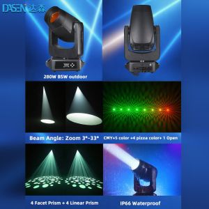 Cheap 2025 BSW 280W LED Moving Head Stage Light DMX512 Beam Spot Wash 3in1 for DJ Disco Show CMY for sale