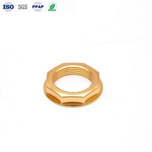 Cheap Custom CNC Aluminum Nuts M0.8-M12 with Anodizing ISO9001 for sale