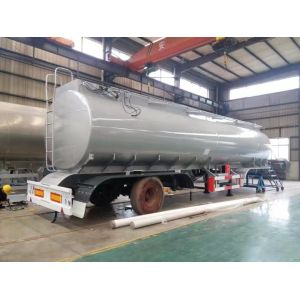 Sinotruk Three Axles 45000 - 50000 Liters Fuel Tank Semi Trailer 7 Compartments