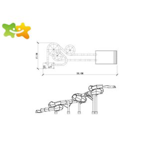 Combination Plastic Pool Water Slide , Large Pool Slides High Mechanical