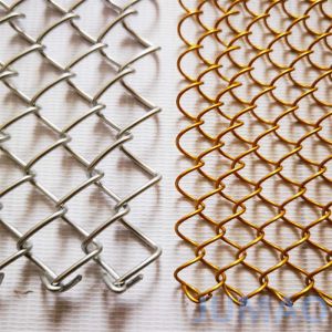 Colorful Unliminated Wide Metal Mesh Curtain With Sprial Technology