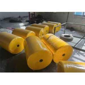 300x500mm Yellow Un-Sinkable Foam Filled Fender With Chain Net