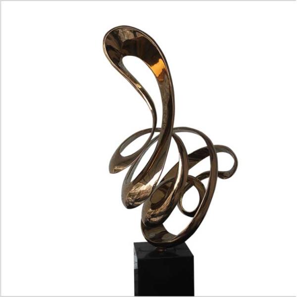 2.0M High Mirror Polished Stainless Steel Contemporary Art Statues