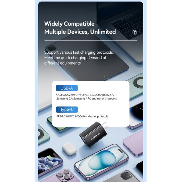 ESSAGER JT-G67TC2U1 Series Multi Port GaN Wall Charger 67W