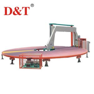 Cheap Circle Horizontal Sponge Cutting Machine For Flexible PU Quadrate Foam for sale