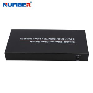 10/100/1000M 8-port Rj45+2 SFP port Fiber Optic Ethernet Switch Media converter