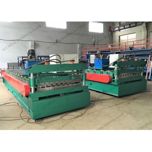 Quality 1250mm Ppgi Glazed Tile Forming Machine With Hydraulic Cutting wholesale