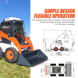 FREE SHIPPING CE EPA New Type Mini Skid Steer Track Loader Walk Behind Crawler