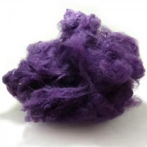 China 20D Colored Polyester Fiber 64mm PSF Purple Recycled Polyester Fiber on sale