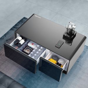Wireless Charging and Refrigerated Drawer Smart Coffee Table for Living Room