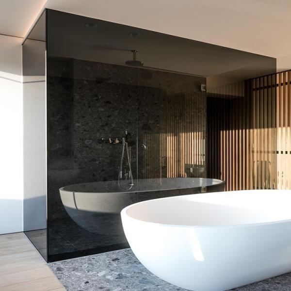 Quality Tinted Colorful Glass Partition Wall with Aluminum Frame Custom Sizes and 10 Years Warranty wholesale