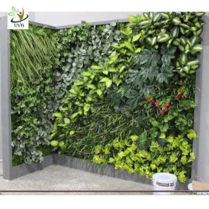 China UVG GRW021 Fake vertical garden in plastic artificial plants for indoor and outdoor wall decoration on sale