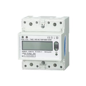 Cheap Multi Tariff Two Wire Din Rail Energy Meter Single Phase With 3 Tariff &amp; RS485 for sale