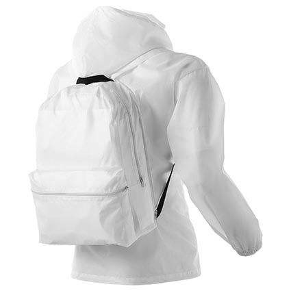 Quality Rain Jacket Backpack Promotional 190t Polyester With Custom Logo Packable Jacket Backpack wholesale