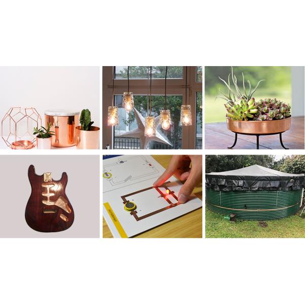 Adhesive Insulated Stained Glass Cicada Pure Copper Foil Tape 100vdc