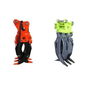 Multifunctional Digger Hydraulic Rock Grab Attachment Q355B Excavator Log