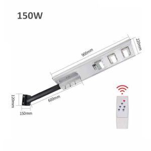 Rainproof All In One LED Solar Street Light With Pole , Highway Street Lights