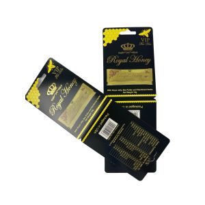 Factory Supplied Custom Honey Packaging Royal Honey Paper Card
