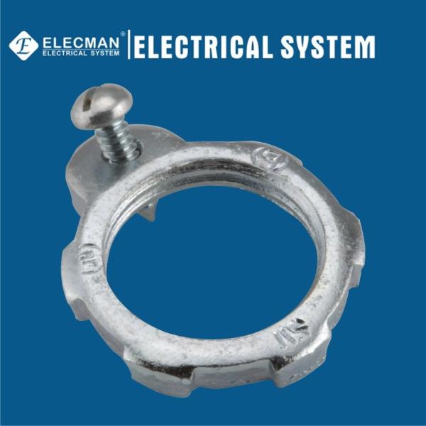 Quality 1" 2" 3" 4" IMC Rigid Conduit Fittings Locknut Zinc Plated Steel With Grounding Screw wholesale