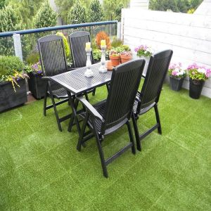 30cm Artificial grass decking tiles synthetic grass turf tile artificial grass