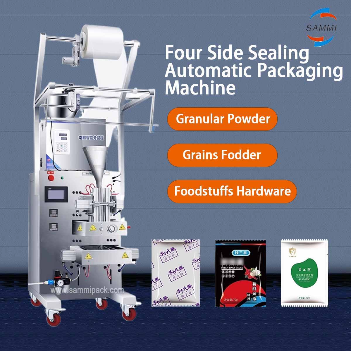 Full Automatic 220V 200W Powder Granules Pouch Packing Machine for 60*70mm