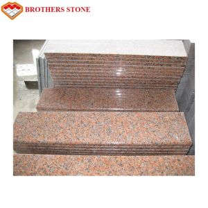 Cheap CE G562 Maple Leaf Red Granite Flooring Natural Glossiness And Colour for sale