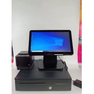 15/15.6" POS Display with LED/VFD/11.6" 2nd Display Black/White Win/Android