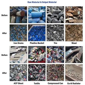 Aluminum Block Metal Scrap Shredder Wheel Scrap Shredder Machine