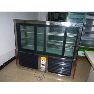 3 Layer Black Cake Display Cases Freezer 110v / 60hz 2000 * 730 * 1250
